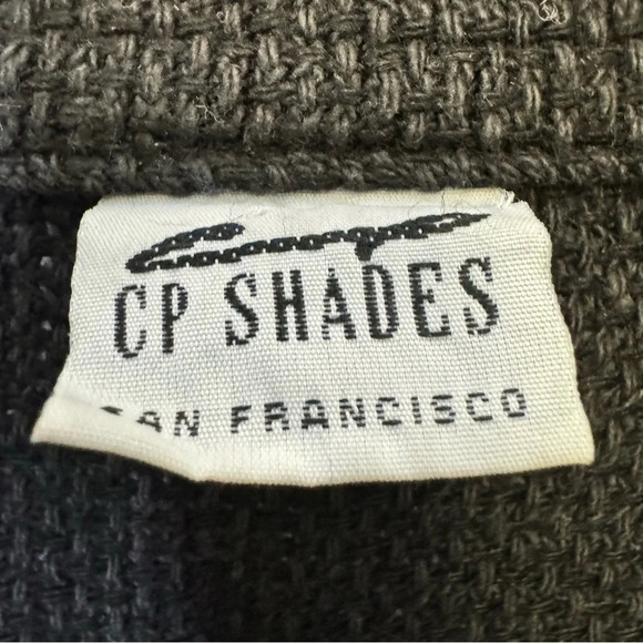 CP Shades Large Black Button Down Shirt Heavy Knit Cotton Jacket Lagenlook - Picture 4 of 8